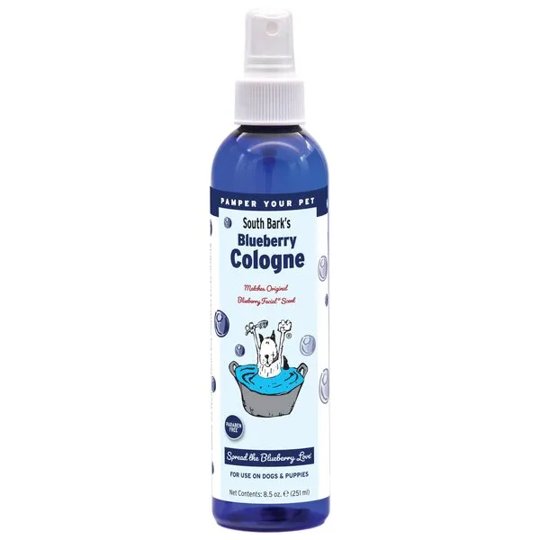 SHOW SEASON ANIMAL PRODUCTS 1 South Bark's Original Blueberry Pet Cologne 8.5 oz. For Dogs | Long-Lasting Odor Eliminator | Made in The USA | Same Scent As The Famous Blueberry Facial®