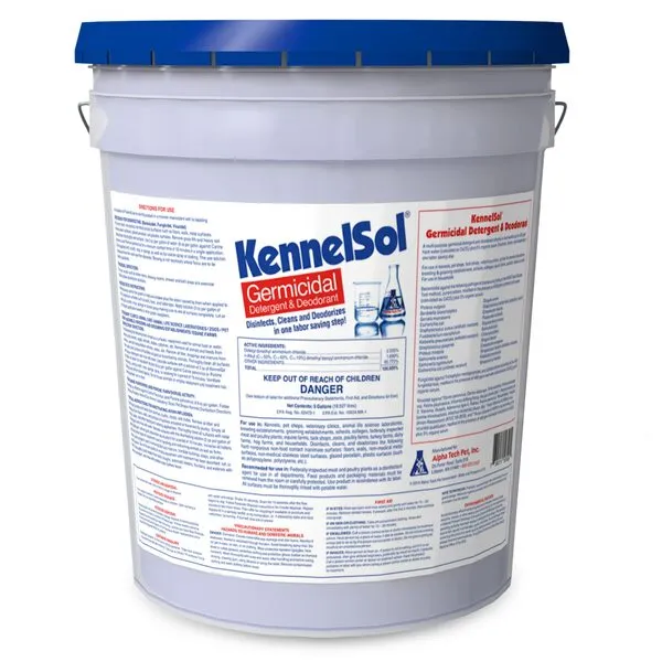 KennelSol 1-Step Kennel Cleaner - EPA Registered Liquid Concentrate Disinfectant and Deodorizer, Effective Against Bacteria and Viruses - 5 Gallons by Alpha Tech Pet