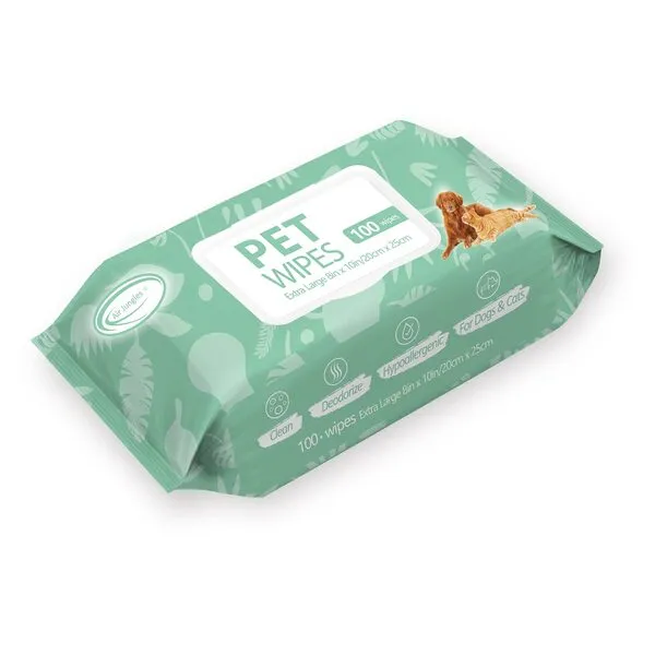 Air Jungles Pet Grooming Wipes for Dogs and Cats 100 Count, 8