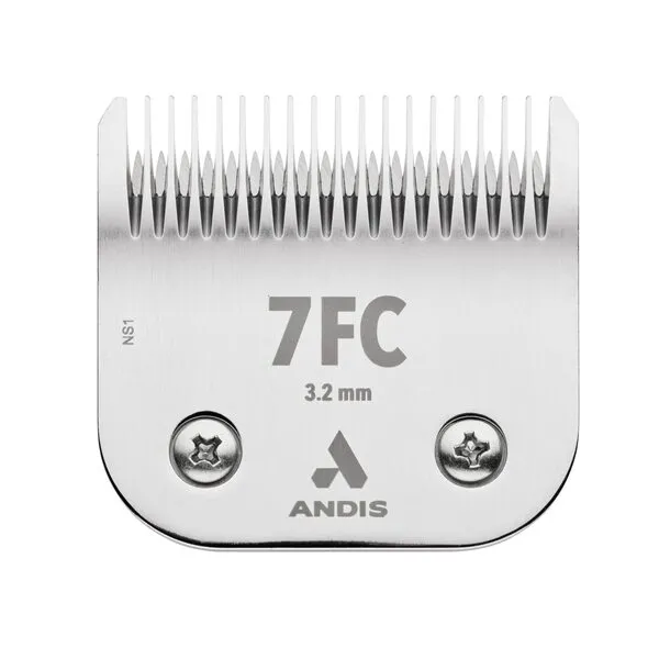 Andis 72600 UltraEdge Detachable Dog Clipper Blade - Constructed of Carbonized Steel, Specialized Hardening Process for Long Cutting Life - 1/8-Inch-Long Hair Cutting - Size-7FC, Chrome