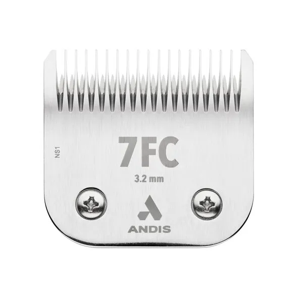 Andis 72605 Ceramic Edge Detachable Steel Pet Clipper Blade – Carbon Infused with Ceramic Cutting Technology & Rust Resists - Extended Long Life with Cutting Length of 1/8-Inch - Size-7FC, Chrome