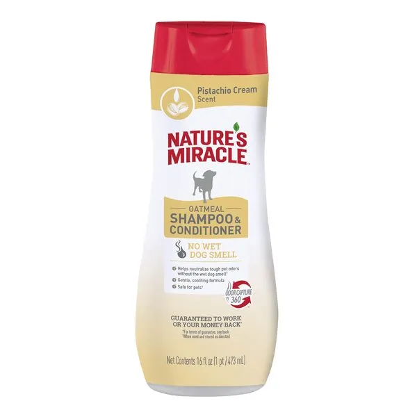 Nature's Miracle Nature’s Miracle Oatmeal Shampoo for Dogs, 16 Oz, Pistachio Cream Scent