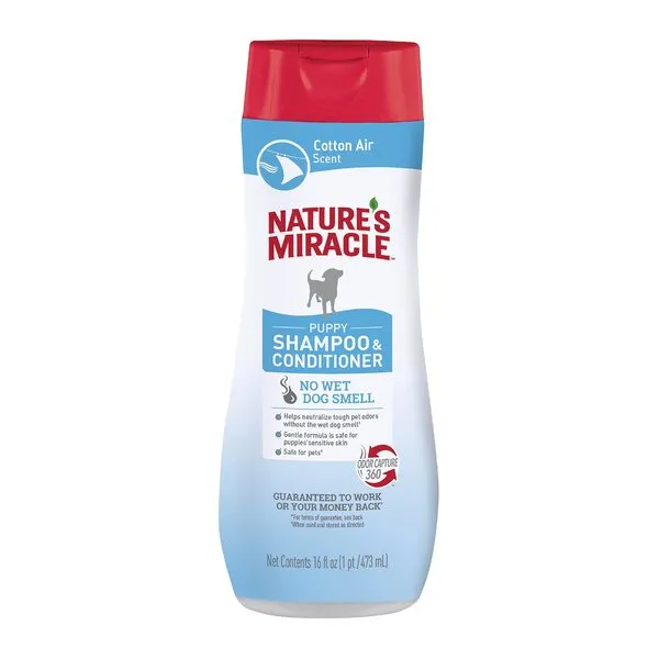 Nature’s Miracle Puppy Shampoo & Conditioner, 16 Oz, Cotton Breeze Scent