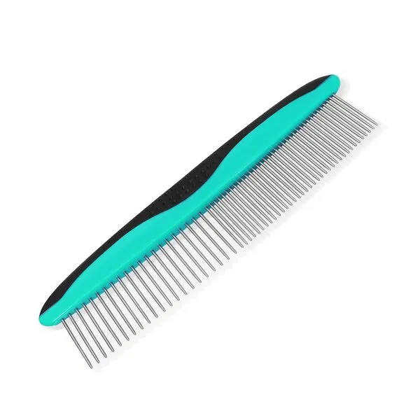 Metal Dog Comb, Cat Self-Cleaning Slicker Brush, for Shedding and Grooming Long Short Hair, Professional Dog Grooming Tools for Most Hair Types