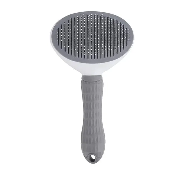 ID Pet Grooming Brush Shedding and Dematting Comb for Small and Large Dogs, Cats-Grey