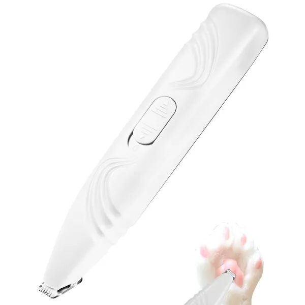 LEYOUFU Dog Paw Trimmer for Grooming, Cordless Electric Small Pet Grooming Clippers Hair Trimmer for Dogs Cats, Low Noise for Trimming Pet's Hair Around Paws, Eyes, Ears, Face, Rump (White)