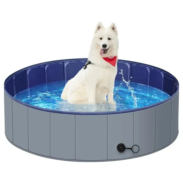 Dog Pool for Medium Dogs, Plastic Pool for Kids, Dog Tub for Medium Dogs, Dog Bathtub Portable, Foldable Pool for Dogs Slip-Resistant (40