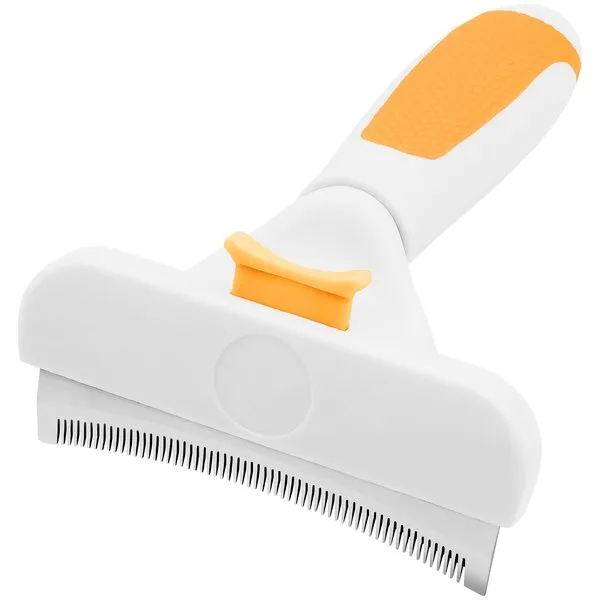 WUGATAK Pet Grooming Brush Deshedding Tool for Dogs and Cats, Effectively Reduces Shedding by up to 95% Professional Deshedding Tool, Removes Shedding Hair, Mats, and Tangles - Comfortable Ergonomic Design