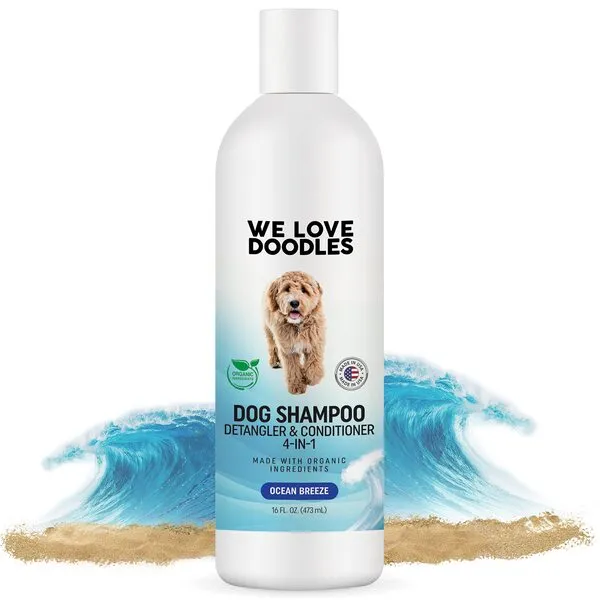 We Love Doodles - Dog Shampoo, Conditioner, and Detangler - Best Shampoo for Goldendoodles and Doodles - Dog Shampoo for Puppies - Grooming, Organic Ingredients, Made in The USA (Ocean Breeze)