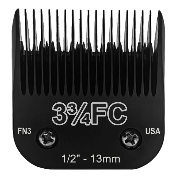 Detachable Steel Pet Dog Clipper Blades,Size-3 3/4FC,Compatible with Andis Cut Length 1/2