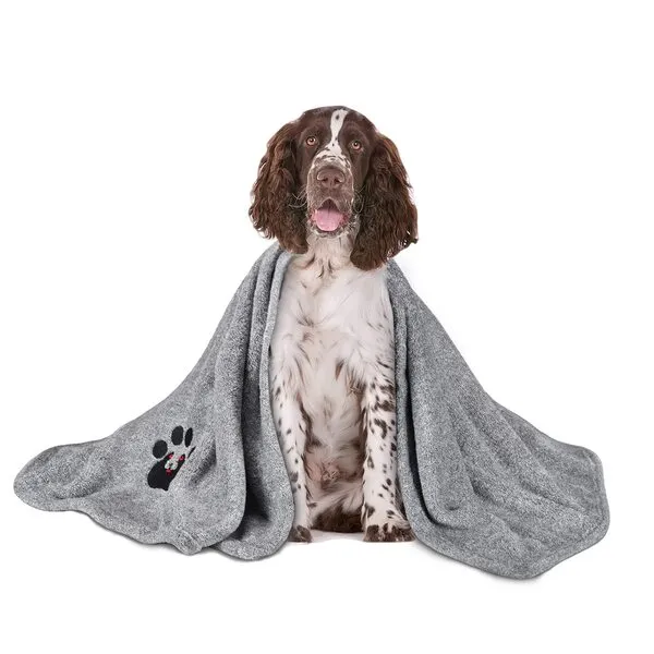 Dogvingpk Dog Towels for Drying Dogs Super Absorbent Soft Microfiber Pet Bath Grooming Towel for Dogs and Cats & Mobile Groomers