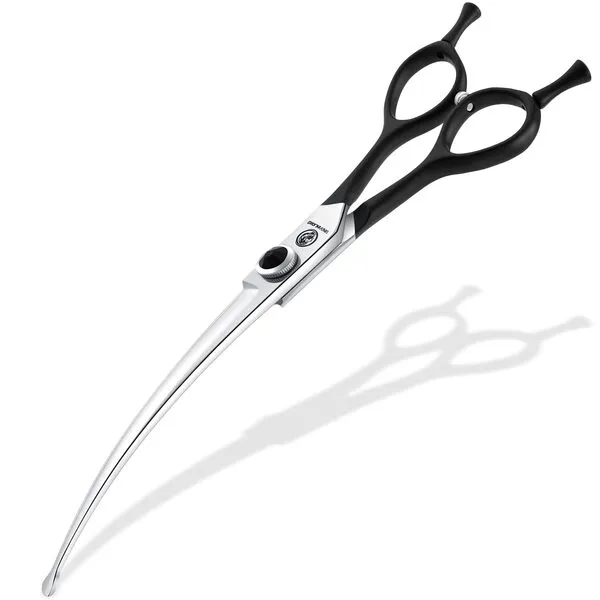 Downward Curved Dog Grooming Scissors Dog Scissors Shears for Grooming Face and Paws Safety Round Tips Dog Grooming Shears Trimming Cutting Scissors for Dog Cat Pet Grooming 8