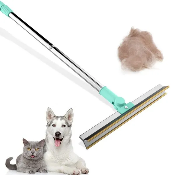 Carpet Rake for Pet Hair Removal - Pet Hair Removal Broom - Pet Hair Long Handle with Telescopic 55